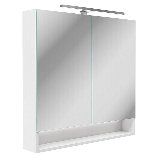 Camargue Curve LED-Spiegelschrank  (Weiß)