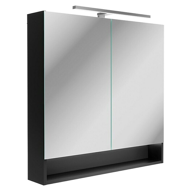 Camargue Curve LED-Spiegelschrank  (Schwarz)