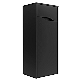 Camargue Curve Midischrank (B x T x H: 40,2 x 32,7 x 98,4 cm, Schwarz, Matt, Anschlag: Links)