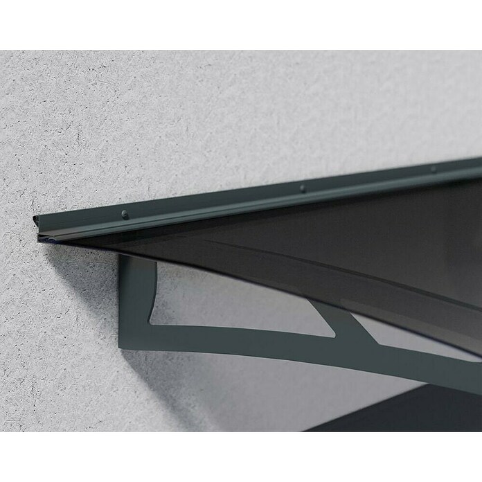 Palram – Canopia Pultvordach Aquila (150,5 x 91,5 x 17,5 cm, Anthrazit, Farbe Dach: Grau) | BAUHAUS