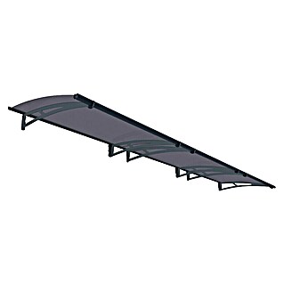 Palram – Canopia Pultvordach Aquila (453,5 x 91,5 x 17,5 cm, Anthrazit, Farbe Dach: Grau)