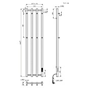 Best Design Elektrische badkamerradiator Velten-Glossy (b x h: 34,6 x 140,5 cm) | BAUHAUS