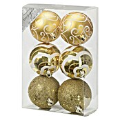 Weihnachtskugeln Gold-Mix (Farbe: Gold, 6 Stk.)