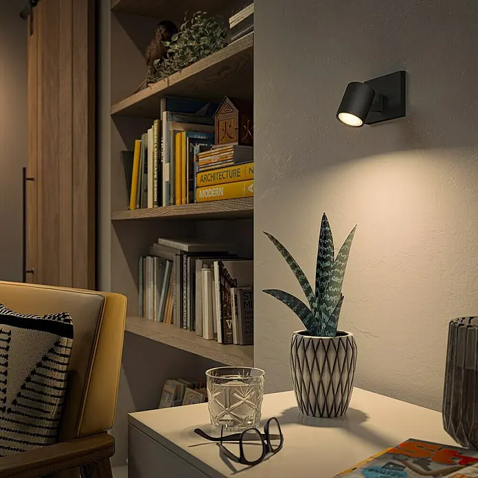 Philips Hue LED-Deckenstrahler White Ambience Runner - 4,2 W, L x B x H: 9 x 11 x 10,7 cm, Schwarz, Mehrfarbig - Wandspot mit Lichtkegel im Interieur. Die moderne Lampe sorgt für eine gemütliche Atmosphäre und setzt Akzente im Raum.