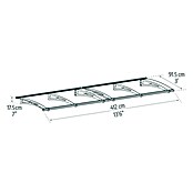 Palram – Canopia Marquesina para puerta Aquila (412 x 91,5 x 17,5 cm, Antracita, Color del techo: Gris) | BAUHAUS
