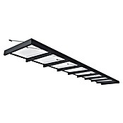 Palram – Canopia Pultvordach Sophia XL (845 x 140 x 17 cm, Anthrazitgrau, Farbe Dach: Klar) | BAUHAUS
