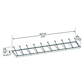 Palram – Canopia Marquesina para puerta Sophia XL (845 x 140 x 17 cm, Gris antracita, Color del techo: Claro) | BAUHAUS