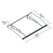 Palram – Canopia Marquesina para puerta Garamond (An x Pr x Al: 135 x 90,5 x 18,5 cm) | BAUHAUS