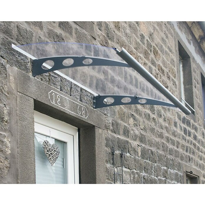 Palram – Canopia Marquesina para puerta Garamond (An x Pr x Al: 135 x 90,5 x 18,5 cm) | BAUHAUS