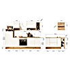Respekta Cocina de isla Hilde (Ancho: 280 cm, Gris, Con electrodomésticos) | BAUHAUS