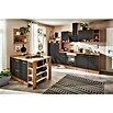 Respekta Cocina de isla Hilde (Ancho: 310 cm, Gris, Con electrodomésticos) | BAUHAUS