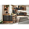 Respekta Cocina de isla Hilde (Ancho: 280 cm, Gris, Con electrodomésticos) | BAUHAUS