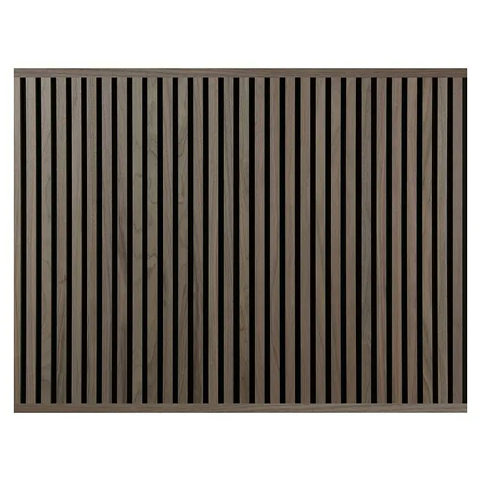 FibroTech Abschlussleiste - 3.000 x 25 x 22 mm, 2 Stk., Walnut - Elegante Holzlattenwand für moderne Innenräume. Die Paneele bieten eine stilvolle und natürliche Optik mit guter akustischer Leistung.