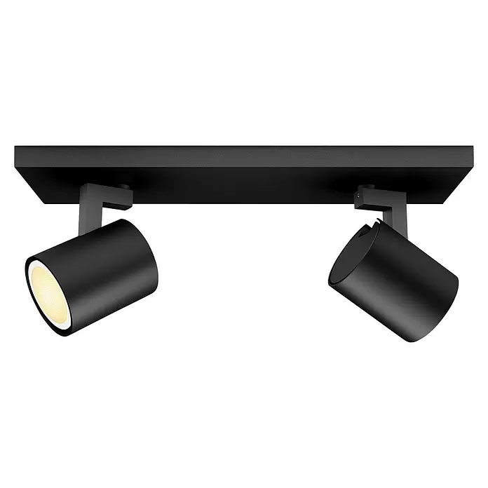 Philips Hue LED-Deckenstrahler White Ambiance Runner8,4 W, L x B x H: 8,9 x 30,5 x 10,9 cm, Schwarz, Mehrfarbig, 2 Stk.