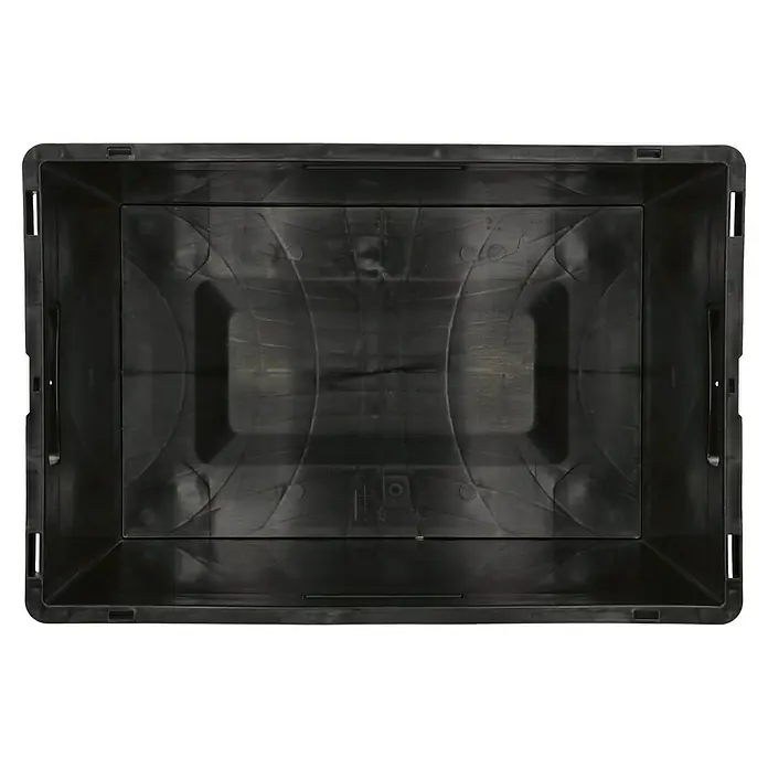 BAUHAUS Eurobox - L x B x H: 60 x 40 x 40 cm, 76 l, Schwarz - Schwarze Kunststoffbox, ideal für Lagerung und Transport. Robust und vielseitig für verschiedene Anwendungen im Alltag und Gewerbe.