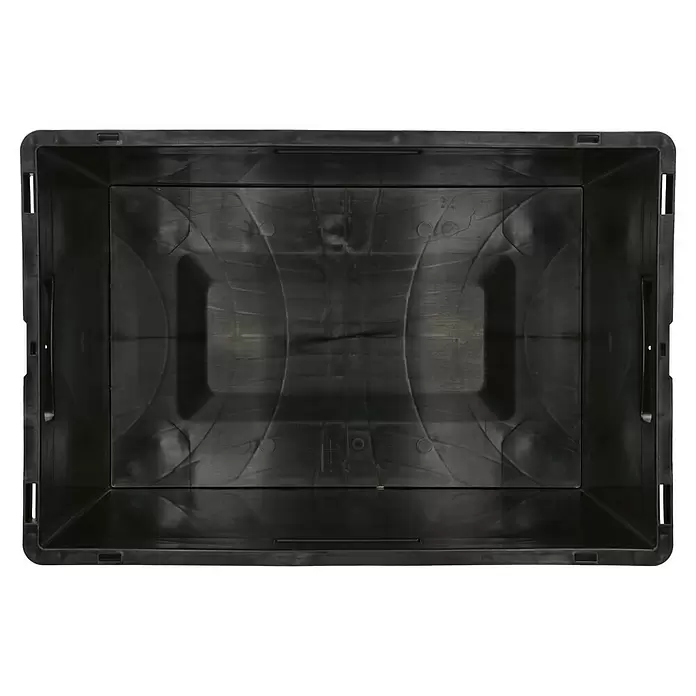 BAUHAUS EurobehälterL x B x H: 60 x 40 x 40 cm, 76 l, Geschlossen, Stapelbar, Schwarz