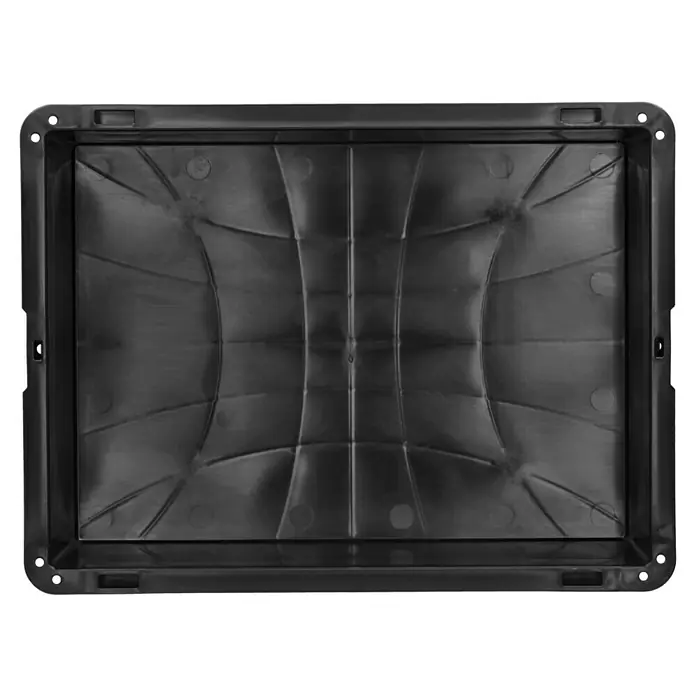 BAUHAUS Eurobox - 10 l, L x B x H: 40 x 30 x 12 cm, Schwarz - Schwarze Kunststoffbox mit verstärktem Boden für Lagerung und Transport.