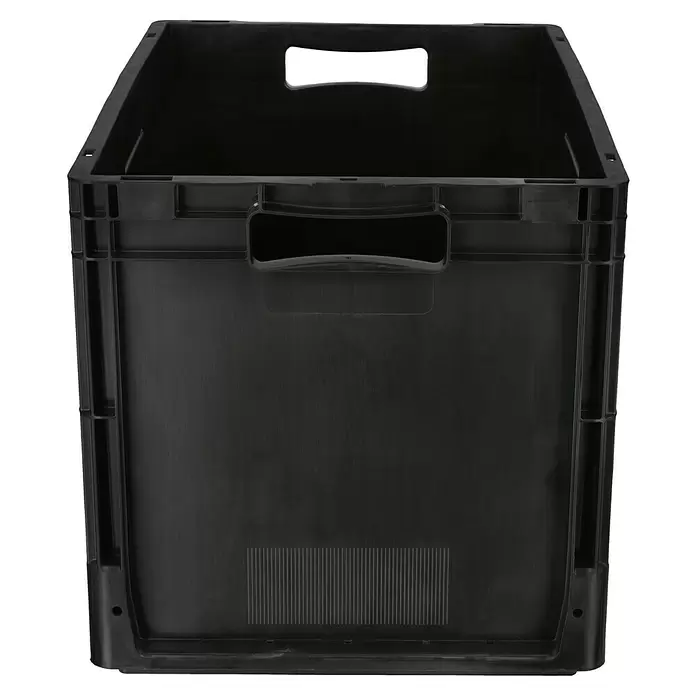 BAUHAUS EurobehälterL x B x H: 60 x 40 x 40 cm, 76 l, Geschlossen, Stapelbar, Schwarz