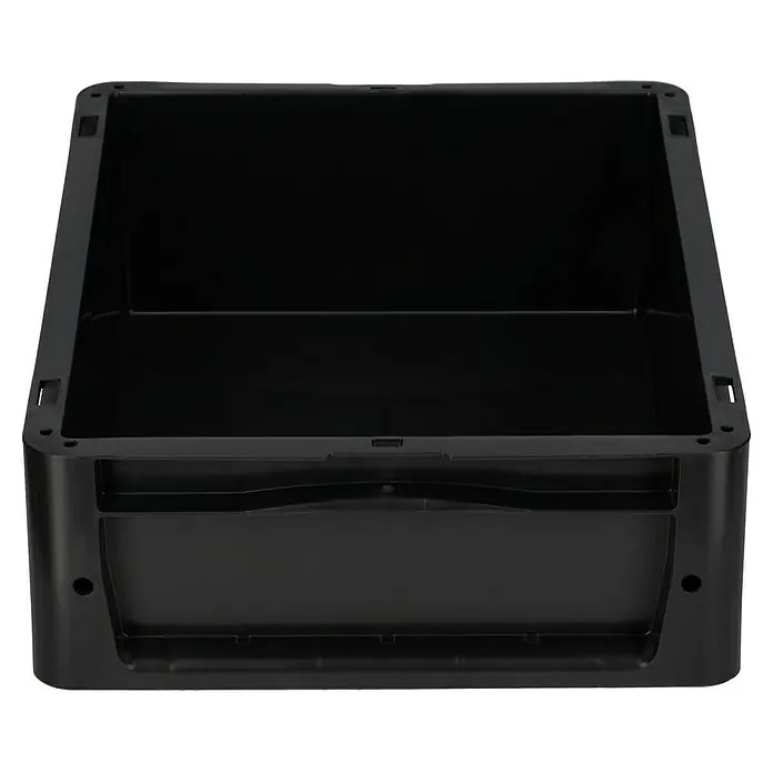 BAUHAUS Eurobox - 10 l, L x B x H: 40 x 30 x 12 cm, Schwarz - Schwarze Kunststoffbox, ideal für Lagerung und Organisation. Robuste Bauweise für vielfältige Anwendungen im Haushalt oder Gewerbe.