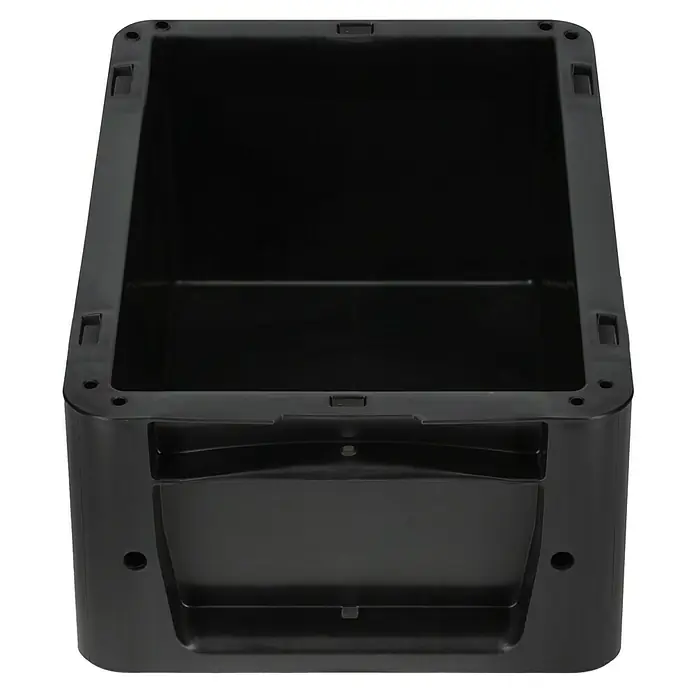 BAUHAUS Eurobox - L x B x H: 30 x 20 x 12 cm, 5,5 l, Schwarz - Eine schwarze Kunststoffbox, ideal zur Aufbewahrung und Organisation von Gegenständen im Haushalt oder Büro.