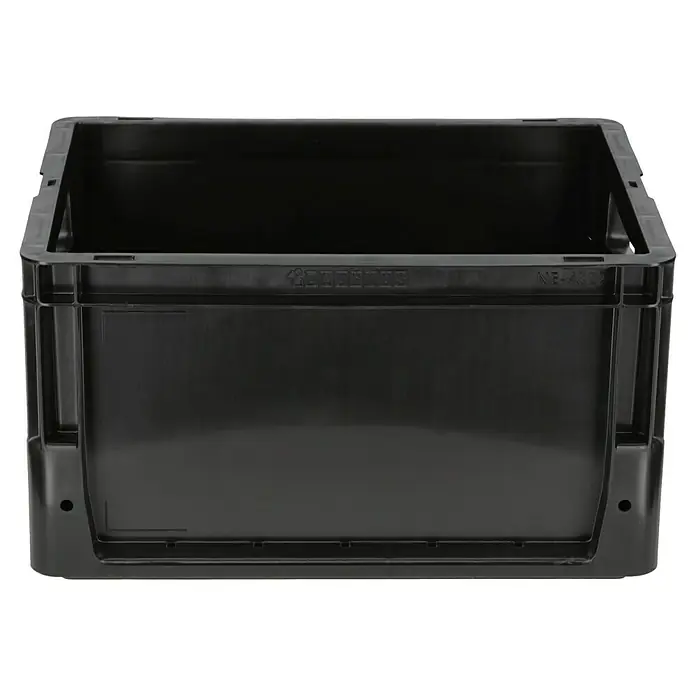 BAUHAUS Eurobox - L x B x H: 40 x 30 x 22 cm, 21 l, Schwarz - Schwarze Eurokiste zur Lagerung und zum Transport von Waren. Die robuste Kiste ist ideal für Industrie, Handel und Gewerbe geeignet.