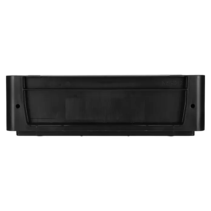 BAUHAUS Eurobox - L x B x H: 40 x 30 x 12 cm, 10 l, Schwarz - Schwarze Kunststoffblende mit Montagebohrungen und der Aufschrift "NF-4312" zur Installation in verschiedenen Geräten.