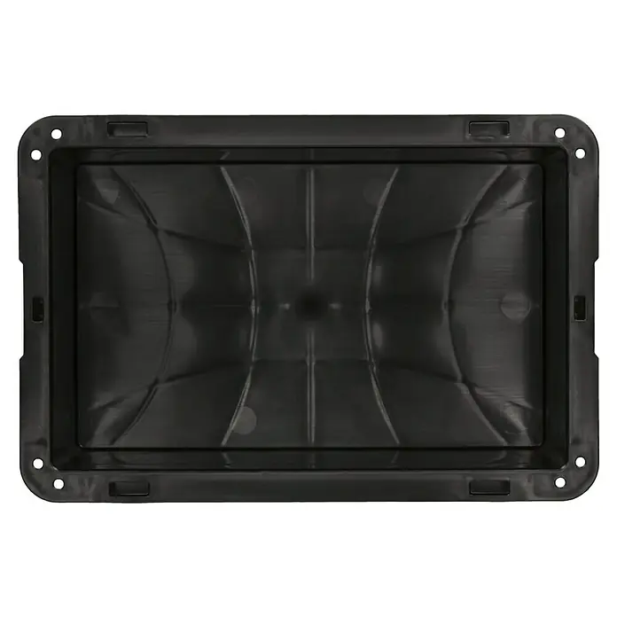 BAUHAUS Eurobox - L x B x H: 30 x 20 x 12 cm, 5,5 l, Schwarz - Schwarze Werkzeugkiste aus Kunststoff, robust und leer, ideal für die Aufbewahrung von Werkzeugen und Zubehör.