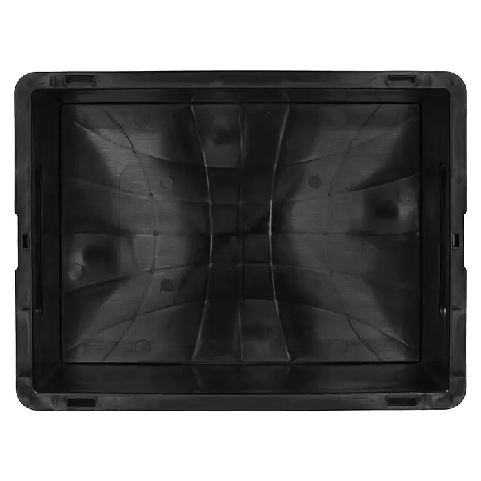 BAUHAUS Eurobox - L x B x H: 40 x 30 x 22 cm, 21 l, Schwarz - Schwarzer Kunststoffbehälter mit verstärktem Boden und Griffen für Lagerung und Transport.