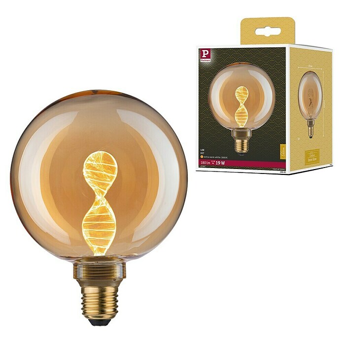 Paulmann Inner Glow LED žarulja Vintage Globe-Form E27  (E27, Reguliranje: Bez prigušivanja, Topla bijela, 180 lm, Boja: Zlatna) | BAUHAUS