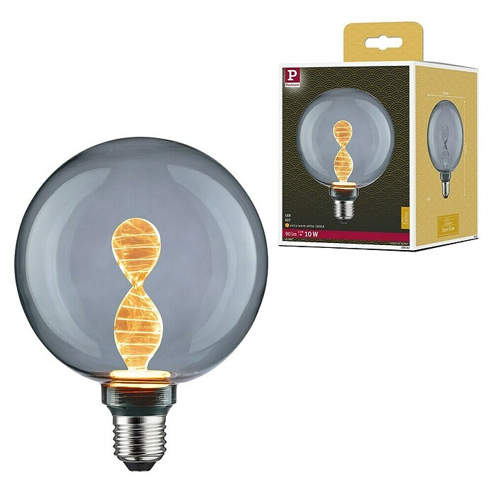 Paulmann Inner Glow LED-Lampe Vintage Globe-Form E27 (E27, Dimmbarkeit: Nicht Dimmbar, Warmweiß, 90 lm, Farbe: Smoke) | BAUHAUS