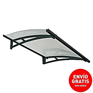 Palram – Canopia Marquesina para puerta Aquila (150,5 x 91,5 x 17,5 cm, Gris antracita)