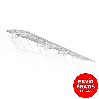 Palram – Canopia Marquesina para puerta Bordeaux doble capa (280 x 140 x 33 cm, Transparente)