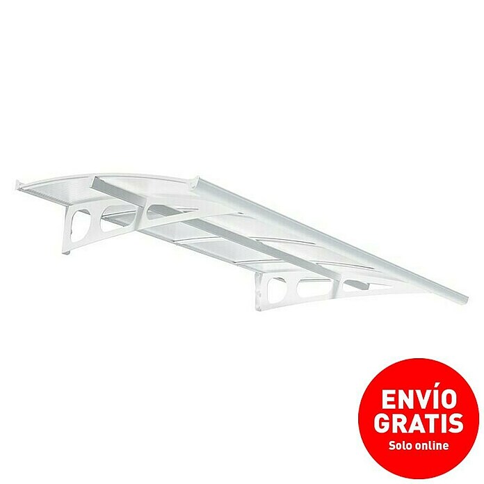 Palram – Canopia Marquesina para puerta Bordeaux doble capa (223,5 x 139 x 33 cm, Transparente) | BAUHAUS