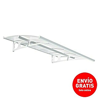 Palram – Canopia Marquesina para puerta Bordeaux doble capa (223,5 x 139 x 33 cm, Transparente)