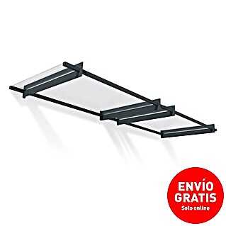 Palram – Canopia Marquesina para puerta Nancy (301 x 94 x 14 cm, Transparente)