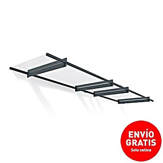 Palram – Canopia Marquesina para puerta Nancy (411 x 94 x 14 cm, Transparente)