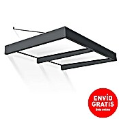 Palram – Canopia Marquesina para puerta Sophia XL (192 x 140 x 17 cm, Gris antracita, Color del techo: Blanco opal) | BAUHAUS