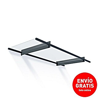 Palram – Canopia Marquesina para puerta Nancy (205 x 94 x 14 cm, Transparente)