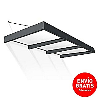Palram – Canopia Marquesina para puerta Sophia XL (290 x 140 x 67 cm, Blanco opal)