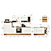Respekta Cocina de isla Hilde (Ancho: 310 cm, Gris, Con electrodomésticos) | BAUHAUS