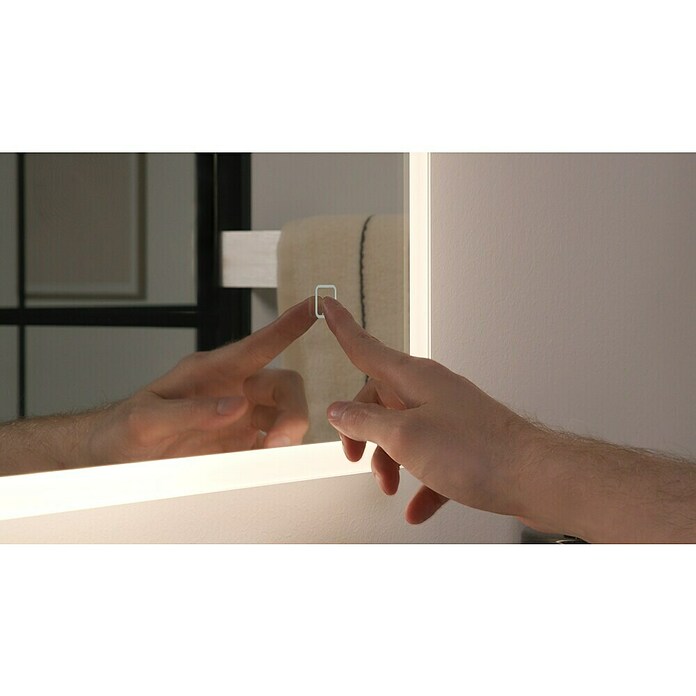 Riva LED-Lichtspiegel Draw/Tape (100 x 75 cm, Sensorschalter) | BAUHAUS