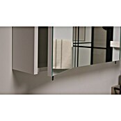 Riva Vulcano LED-Spiegelschrank (80 x 61,8 cm, Mit Beleuchtung, Spanplatte, Weiß)