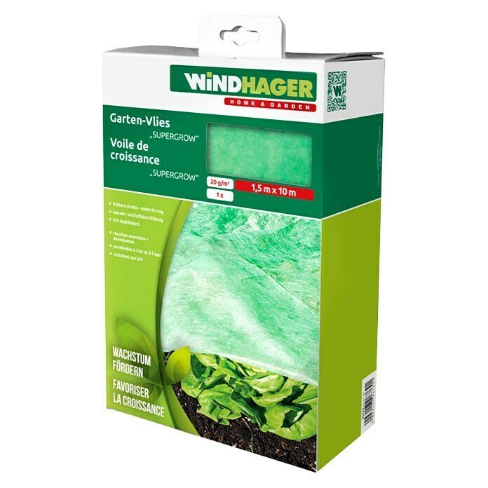 Windhager Gartenvlies Supergrow (L x B: 10 x 1,5 m)