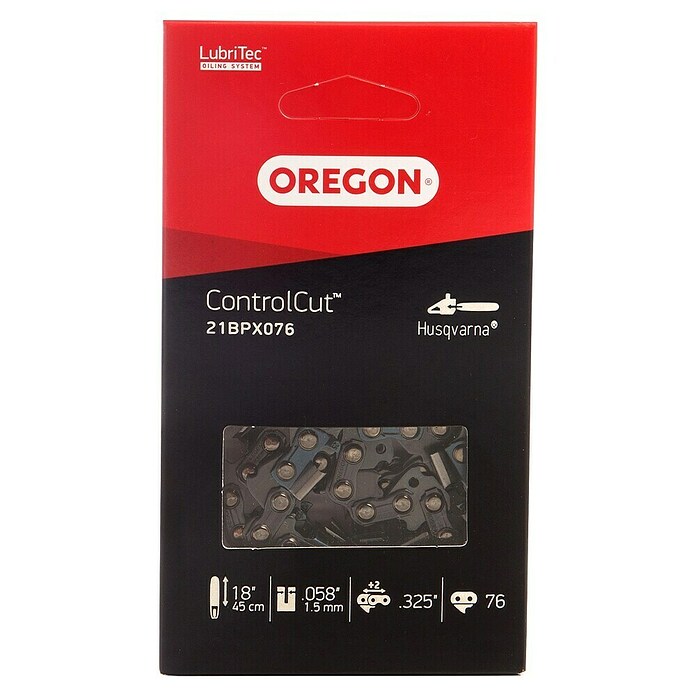 Oregon Cadena para motosierra (Específico para: Motosierras con paso de 0,325», grosor del eslabón de arrastre de 1,5 mm y 76 eslabones de arrastre) | BAUHAUS