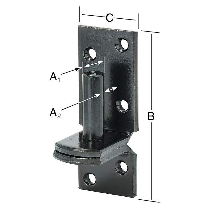 Vormann Spojna pločica s klinom  (Promjer klina: 10 mm, D x Š: 85 x 33 mm) | BAUHAUS