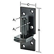 Vormann Spojna pločica s klinom  (Promjer klina: 10 mm, D x Š: 85 x 33 mm) | BAUHAUS