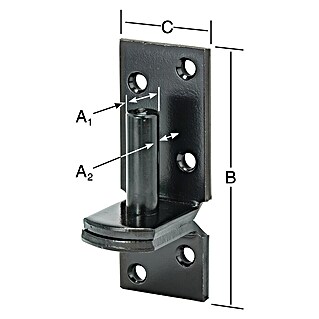 Vormann Spojna pločica s klinom (Promjer klina: 10 mm, D x Š: 85 x 33 mm)