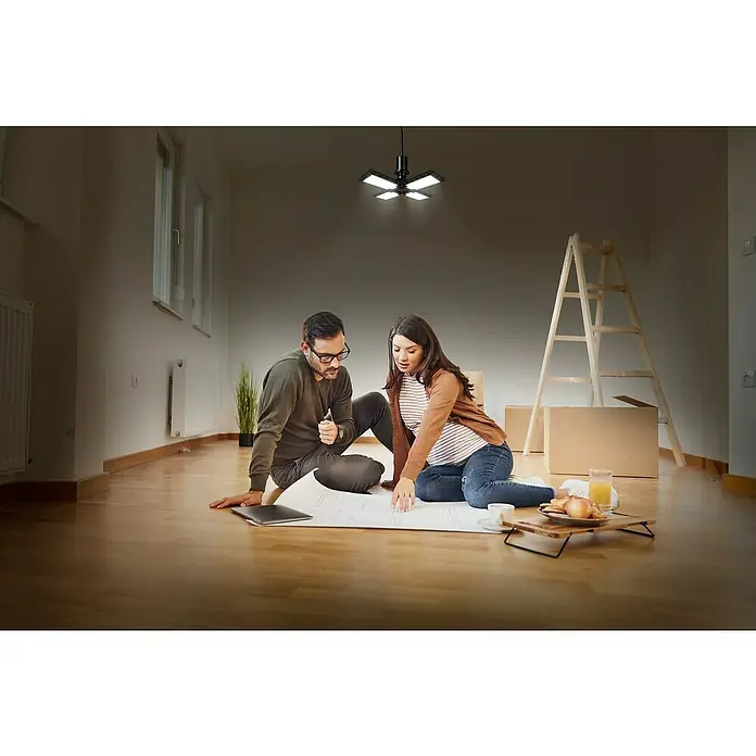 Ledvance Deckenleuchte Highbay E27 Blade - 23 W, L x B x H: 23,1 x 23,1 x 9,1 cm, Schwarz, E27 - Deckenleuchte mit LED-Technologie, ideal für moderne Räume, bietet helle und effiziente Beleuchtung mit ihrem innovativem Design.