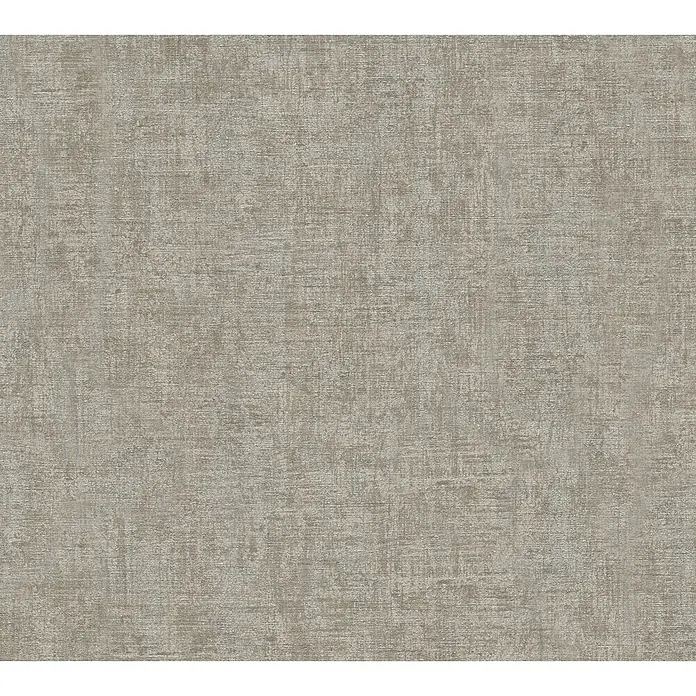 A.S. Création Greenery Vliestapete Borneo - Braun/Grau, Uni, 10,05 x 0,53 m - Nahaufnahme eines strukturierten, beigefarbenen Stoffes, der sich ideal für Polsterungen oder Wandbespannungen eignet.