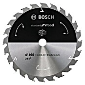 Bosch Cirkelzaagblad (Diameter: 165 mm, Boorgat: 15,875 mm, Aantal tanden: 24 tanden)